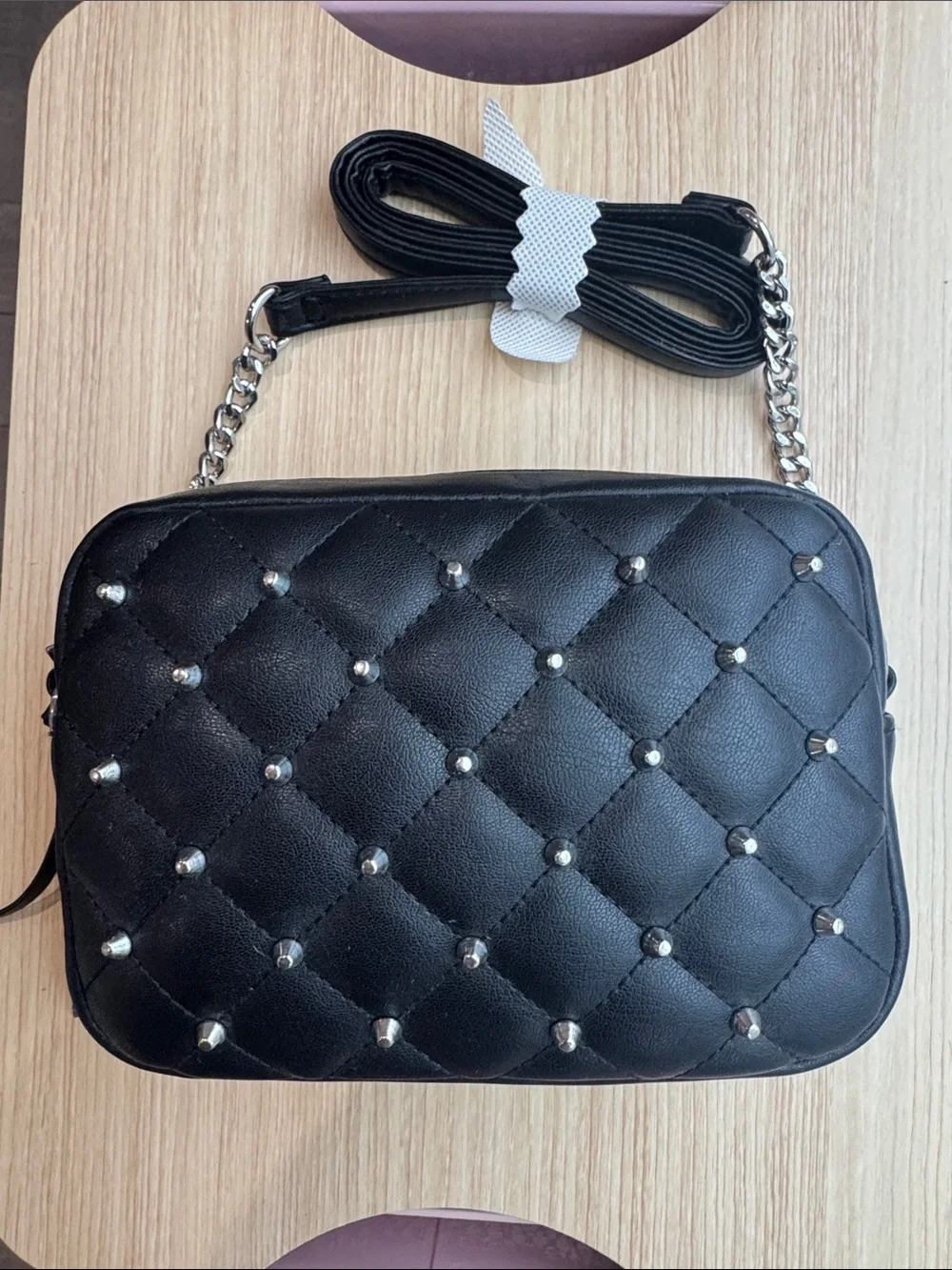 Black Quilted Stud Crossbody Bag - Rebecca Minkoff
